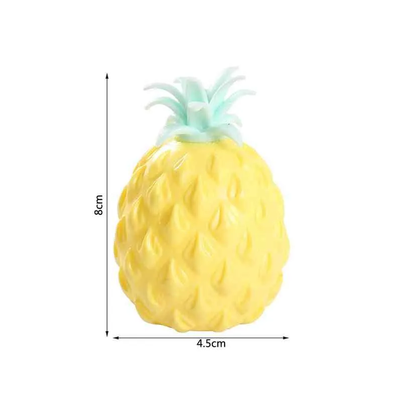 Farine bon marché Ananas Soulagement Stress Balls Fidget Jouets Pressez Fruit Anti Stress Décompression pour Enfants Antistress Enfants Y1210