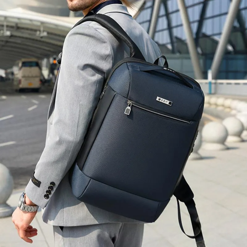 Men USB Multifunctionele anti-diefstal 15 6 inch Laptop Backpack Waterdicht Notebook Travelzak Rucksack Bags Pack voor Male272Q