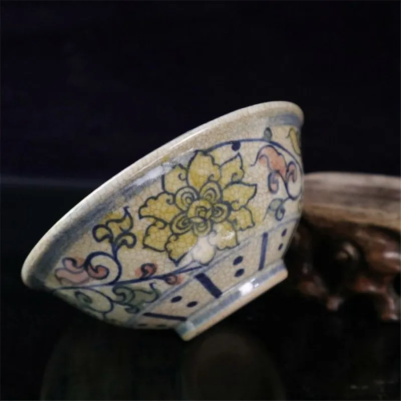 Jingdezhen ceramics Daming Aberto Color Lotus Bowl Pintado Antique Bowl Collection Ornaments