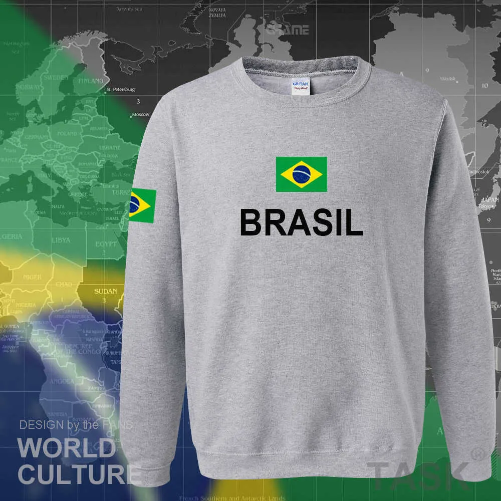 Brasilien Kapuzenpullover Herren Sweatshirt Schweiß Neu Streetwear Tops Trikots Kleidung Trainingsanzug Nation Brasilianische Flagge Brasilien Fleece BR X06011560191