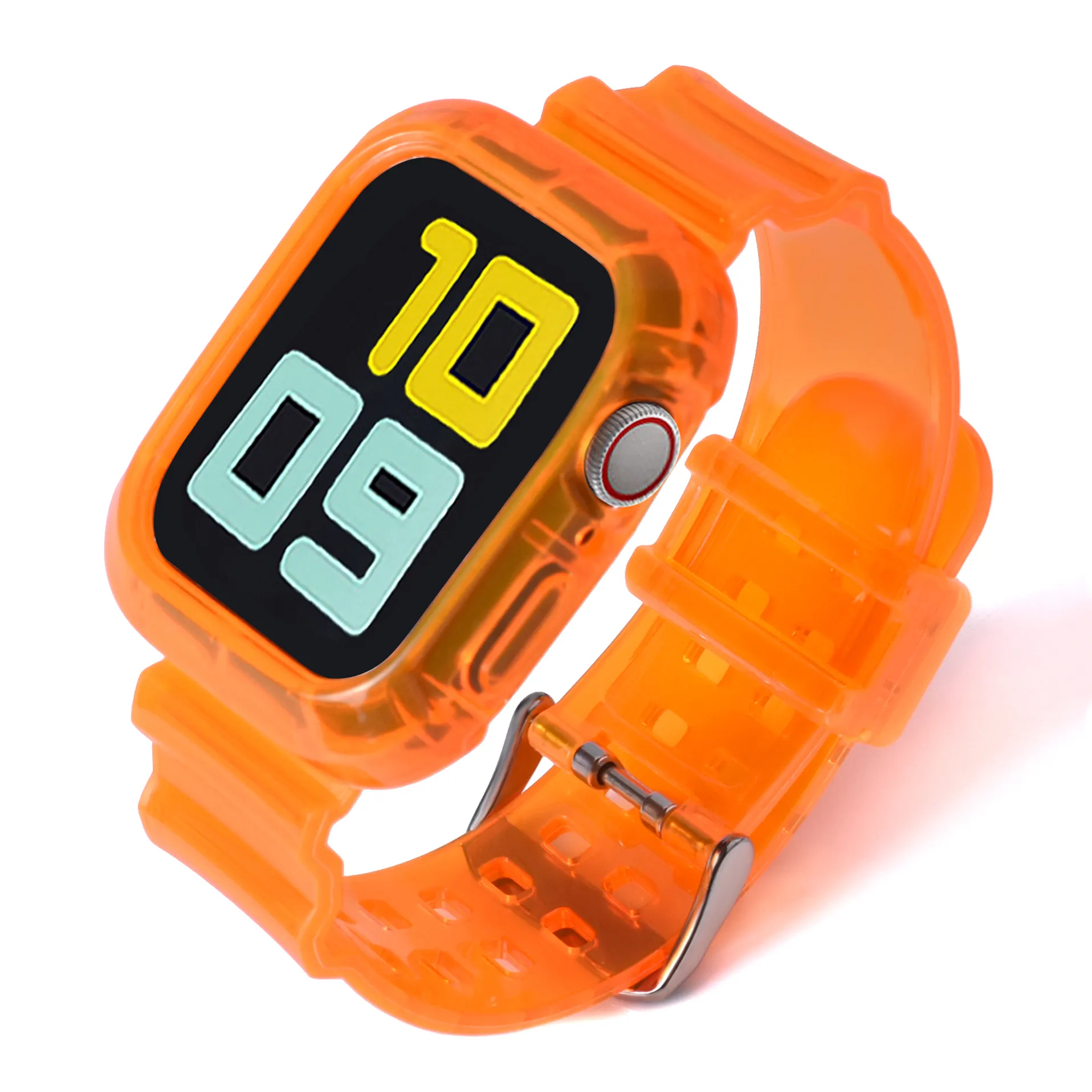 Neueste Sport Clear Band Hülle für Apple Watch Serie 6 SE 5 4 3 2 1 Transparent Silikongurt für iWatch -Gurt 40 mm 44 mm 42 mm 389311772