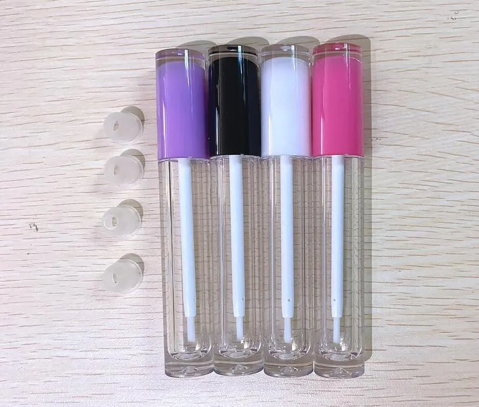 5ml Empty Lip Gloss tubes Lip Glaze Brush Wand Makeup Cosmetic Container Lipstick Lip Balm Refillable DIY Lipgloss Tube