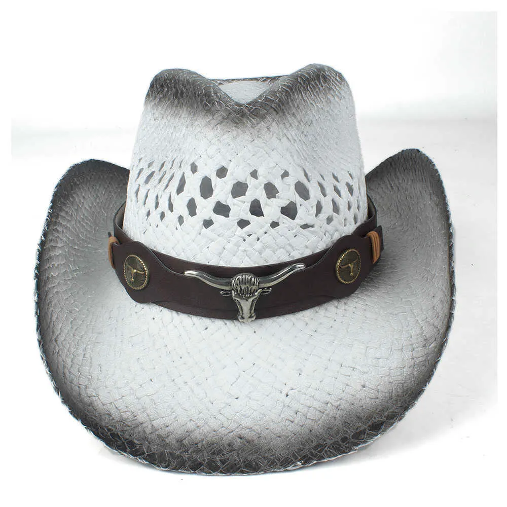 2019 uomini donne paglia di cowboy western cappello da cowboy estate largo cappello brim brimoutdoor sombrero hombre cowgirl hat Q08055814066