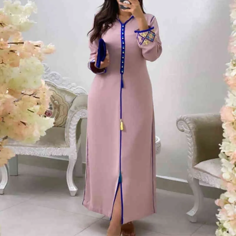 Jellaba Sukienka Kobiety Hijab Haft Kwiatowy Kaftan Dubaj 2021 Kapturem Moda Lato Eleganckie Długie Suknie Szata Femme Moroccan Y220214