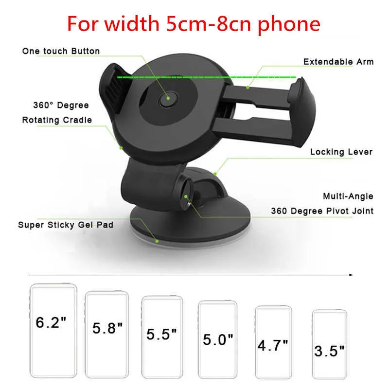 car phone holder mini for iphone x xs 8 6 plus windshield car mount phone stand suction cup holder smartphpne auto support6316480