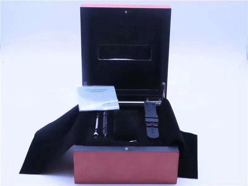 Original matchande papper Säkerhetskort presentpåse Top Wood Watch Box For Pam Boxes Booklets Watches Print Custom Card Watch CAS206P