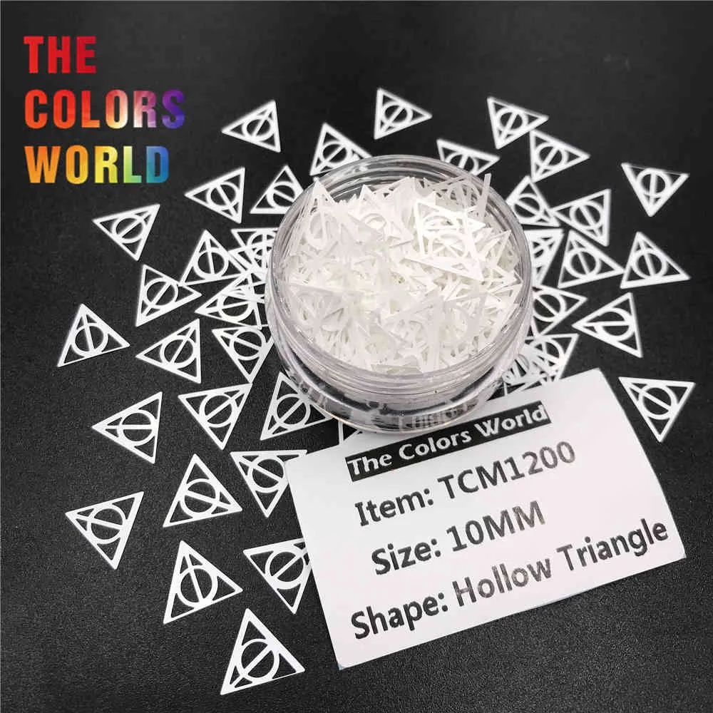 TCT-513 Creux Triangle 10MM Nail Glitter Décoration Tumbler Art Supplies