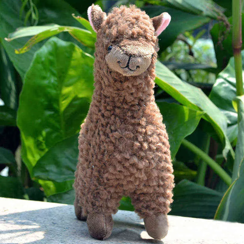 23cm Alpaca Llamaぬいぐるみおもちゃのためのかわいいぬいぐるみの動物人形ソフトキッズおもちゃギフト子供部屋装飾Y21191498589