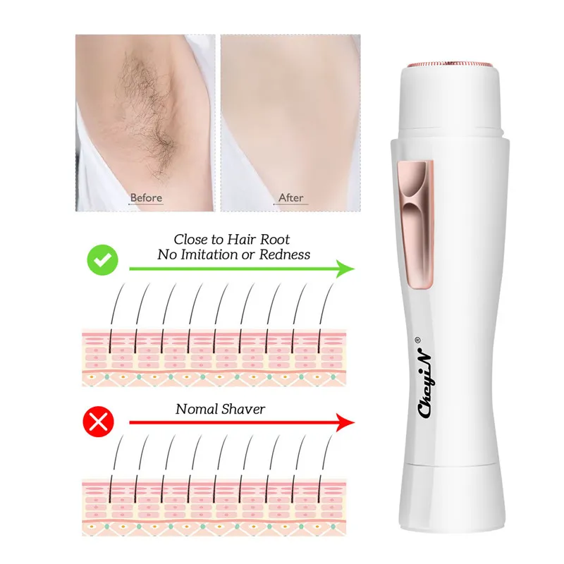 Rasoio elettrico donna Rasoio Epilatore femminile Depilazione elettrica Depilazione facciale Gambe Corpo depilatorio Lady Shaving