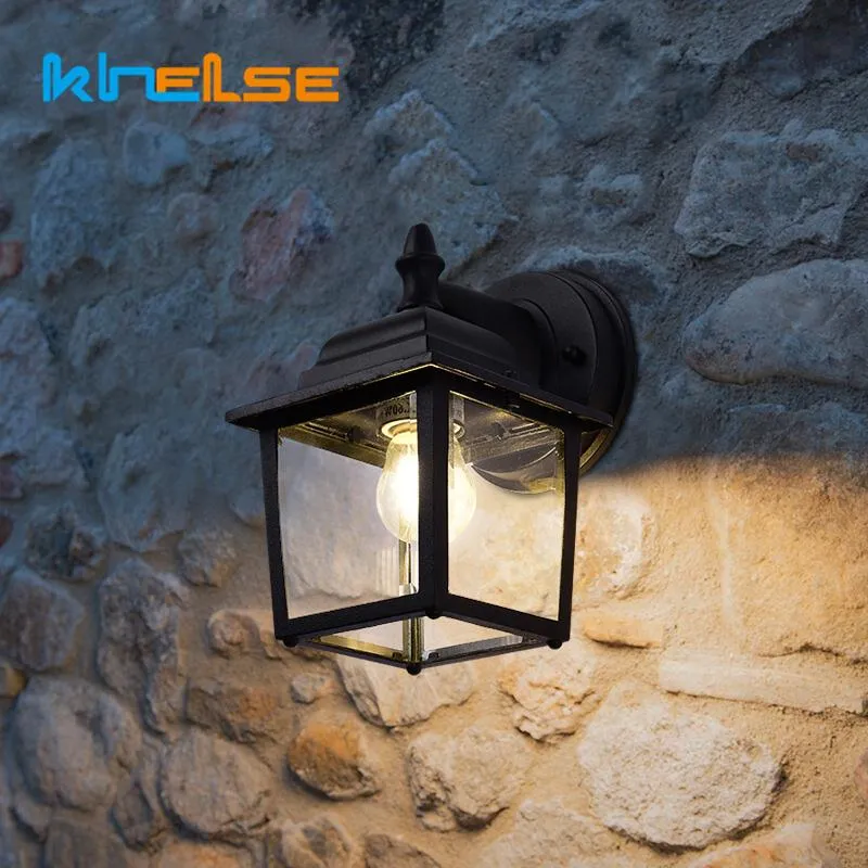 Amerikaanse Antieke LED Outdoor Wandlampen Waterdicht Mount Sconces Tuin Binnenplaats Huis Decor Exterieur Verlichtingsarmaturen Lamps284S