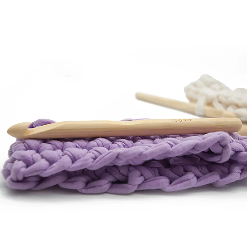 2 pièces bois Crochet crochet ensemble bricolage aiguilles à tricoter poignée maison tissage fil artisanat ménage outils de tricot