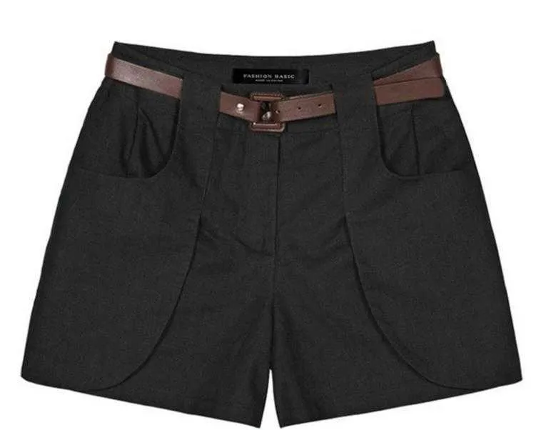 Leinen-Shorts für Damen, hohe Taille, lose, feste Baumwolle, Leinen, feminino, kurz, Übergröße 3XL 210719