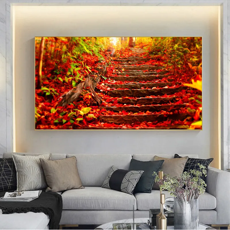 Modern Oil Painting Print Wall Art Abstract Landscape Poster Canvas Picture For Living Room Home Decor No Frame