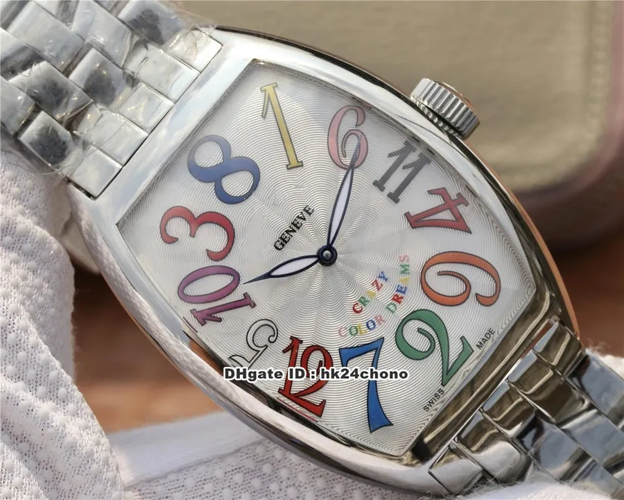 ABF Factory Luxury Watches 8880 CH Crazy Hours FM2001 Orologio automatico da uomo Cristallo di zaffiro Quadrante nero Bracciale in acciaio inossidabile Ge3318