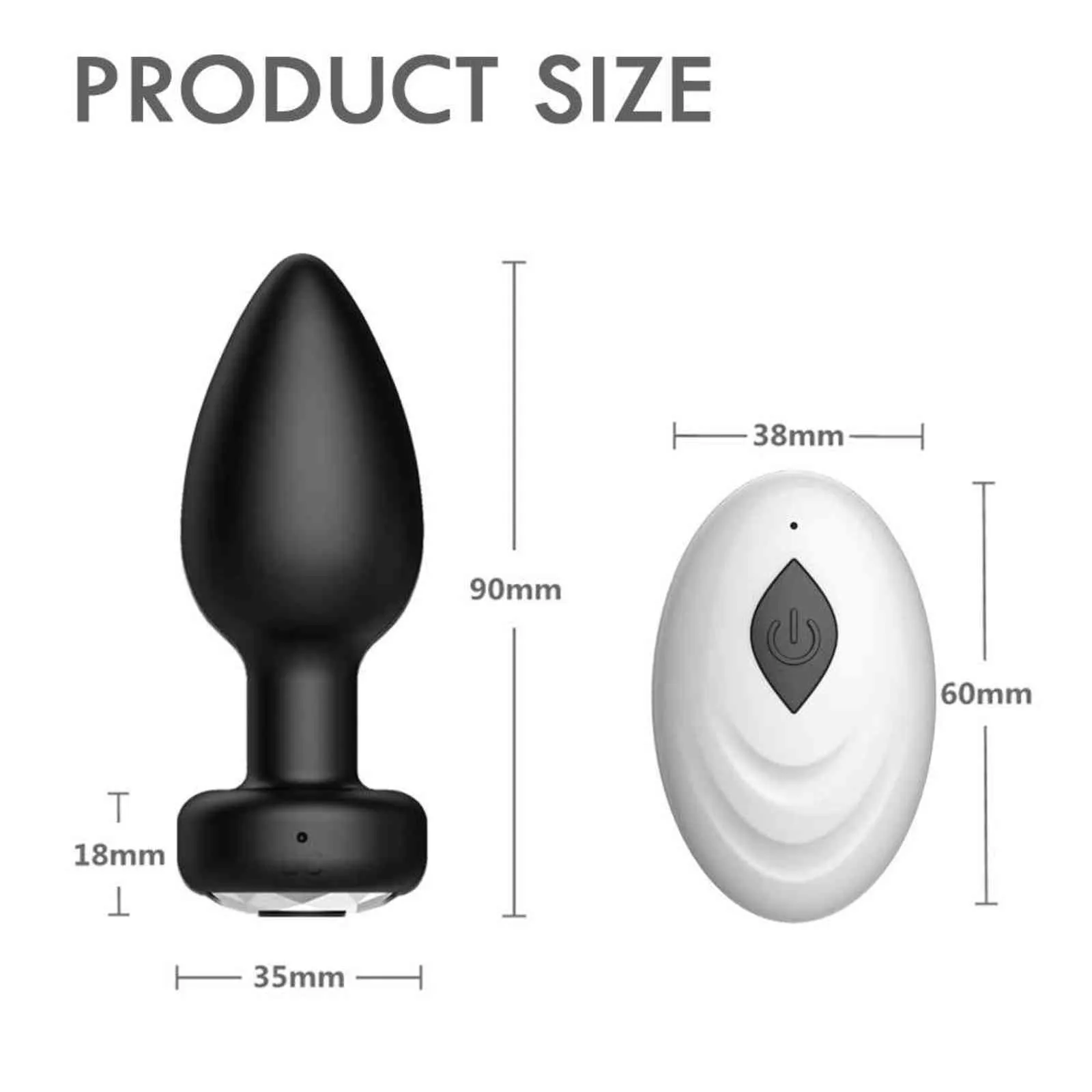 NXY Vibrators Male Prostate Massager Vibrator Anal Plug Vigina Stimulator Masturbators Romote Tail Butt Sex Toys For Men/Women Dildos 1119