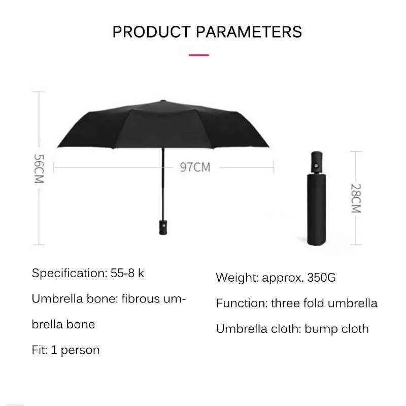 Vindresistent vikning Automatisk Paraply Regn Kvinnor Auto Luxury Big Vindtät Paraplyer Regn för män Svart Beläggning Parasol 211124