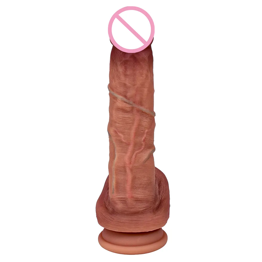 Gode réaliste de pénis de veine bleue de silicone de massage avec la ventouse puissante jouets adultes stimulateur de vagin de point G jouets érotiques de sexe pour le couple