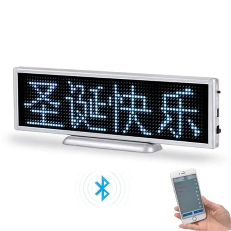 21 cm P3mm Bluetooth LEDRERO Znak LED programowy przewijany panel wyświetlaczy do sklepu kontrolowany przez aplikację mobilną DIY Moduły 244k