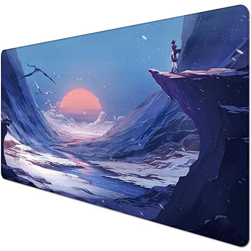 Büyük Anime Mousepad Gamer Sevimli Kawaii XL Gaming Mouse Pad Kauçuk Otaku Kilitleme Kenar Büyük Moda Laptop Dizüstü Masa Mat