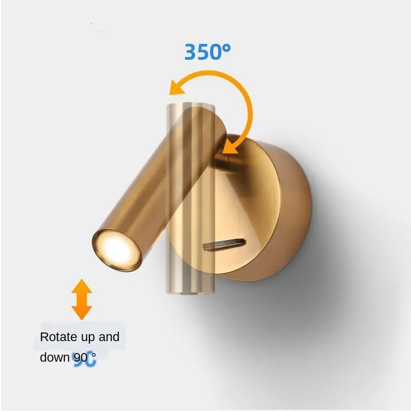 Wandleuchten LED-Leuchter mit Schalterlampe Schlafzimmer EL Gästezimmer Bett Kopfteil Buch lesen Light270D