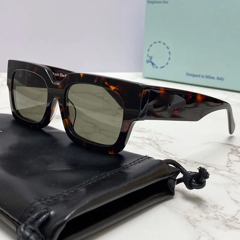 Okulary przeciwsłoneczne OW40014 MASA MOSYKA Klasyczna gruba płyta Czarna biała kwadratowa rama designerka okularów przeciwsłonecznych zwykłe wakacje anty-UV400 białe 260p