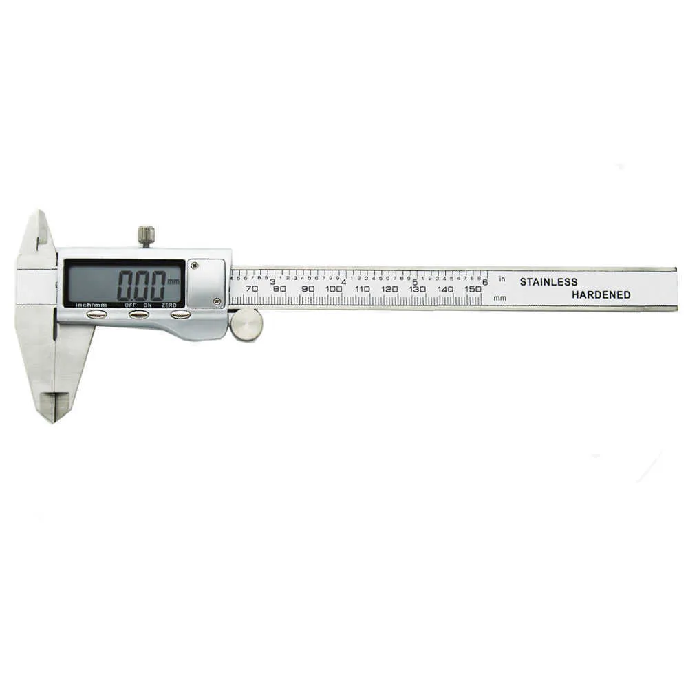 Metal 150mm Stainless Steel Electronic Digital Vernier Caliper Micrometer Measuring Gauge 6-Inch 210810