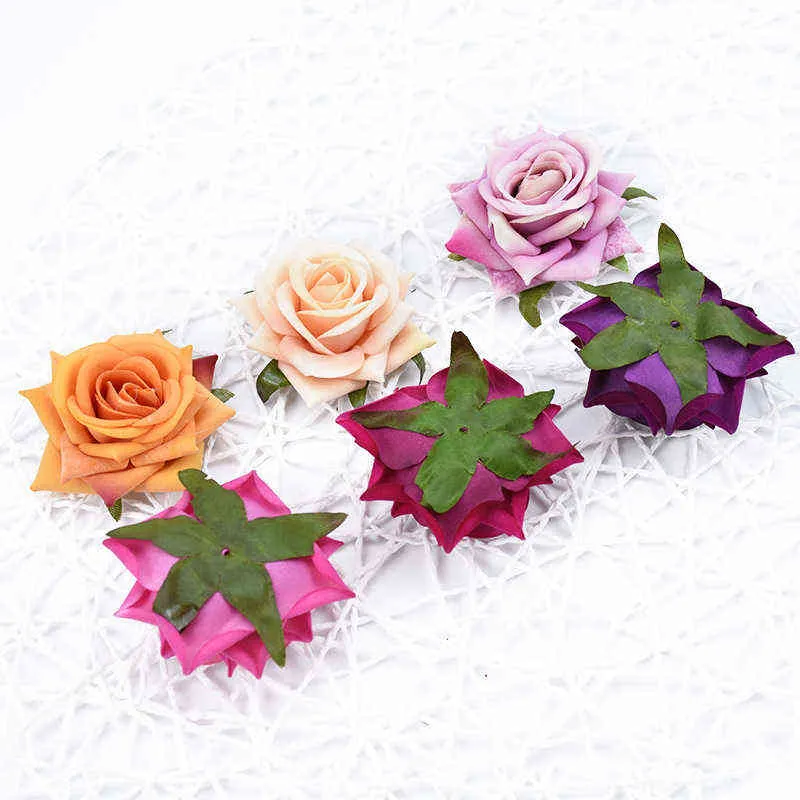 Cadeaux pour femmes 100 pièces roses en flanelle fleurs en soie mur plantes artificielles décoration de mariage à la maison album à faire soi-même boîte à bonbons broche accessoires Photo cadeau