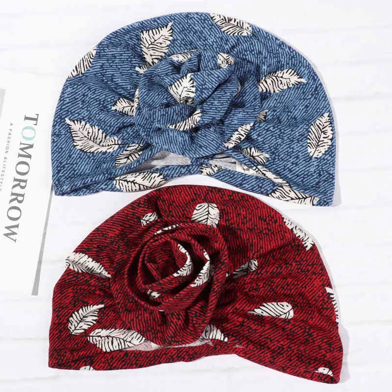 Moda Donna Fiore MuslimTurban Hijab Cancro Testa Sciarpa Chemio Perdita di capelli Cappello Copricapo Bandana Camping Trekking Accessori Y1229