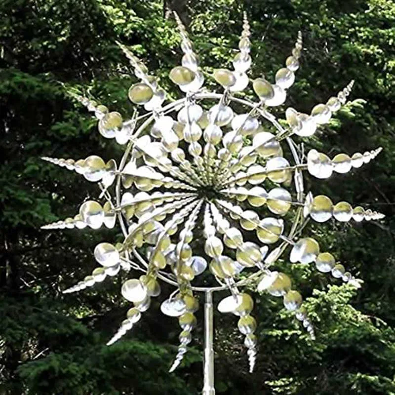 Unique And Magical Metal Windmill Outdoor Dynamic Wind Spinners Wind Catchers Exotic Yard Patio Lawn Garden Decoration Y09147627421
