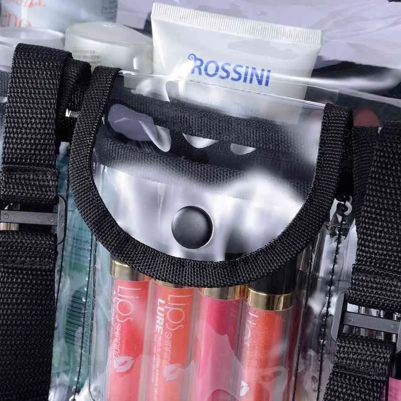 NXY Kosmetisk väska Män Kvinnor Tranparent Vattentät Stora Kapacitet Liptick Toiletrie Hudvård Produkt Organizer Makeup 220302
