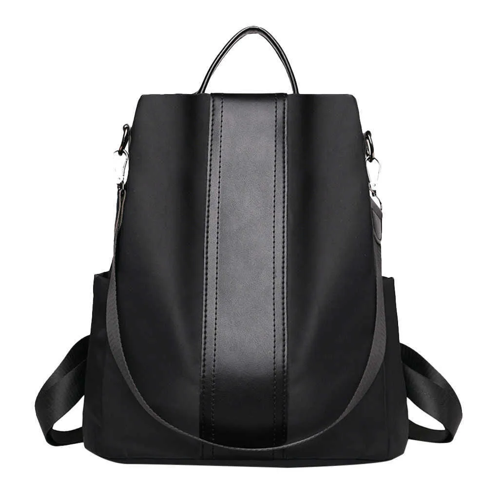 Shoulder Bags Women's Fashion Classic Solid Color Backpack Anti-theft Bag Classic Solid Color Backpack Wild Shoulder Bag #t Q0528