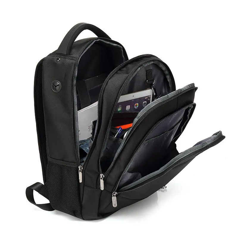 Sac à dos pour hommes d'affaires avec chargeur USB, sac à dos pour ordinateur portable de 15 à 6 pouces, sac de voyage, sac à livres pour l'école 2151