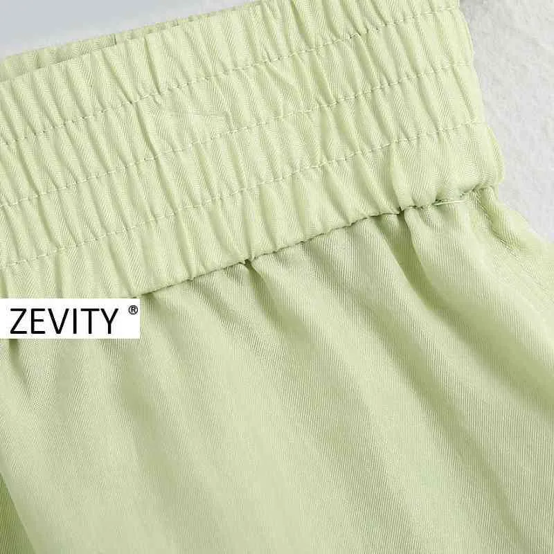 women fashion candy color casual Bermuda Shorts ladies summer chic elastic waist shorts pantalone cortos P887 210420