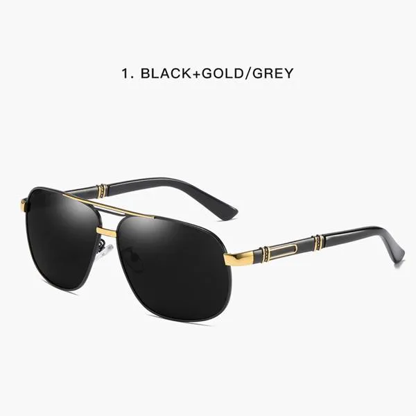 Óculos de sol polarizados masculino marca designer 60mm piloto aviação condução para masculino clout óculos uv400 gafas sol hombre288c