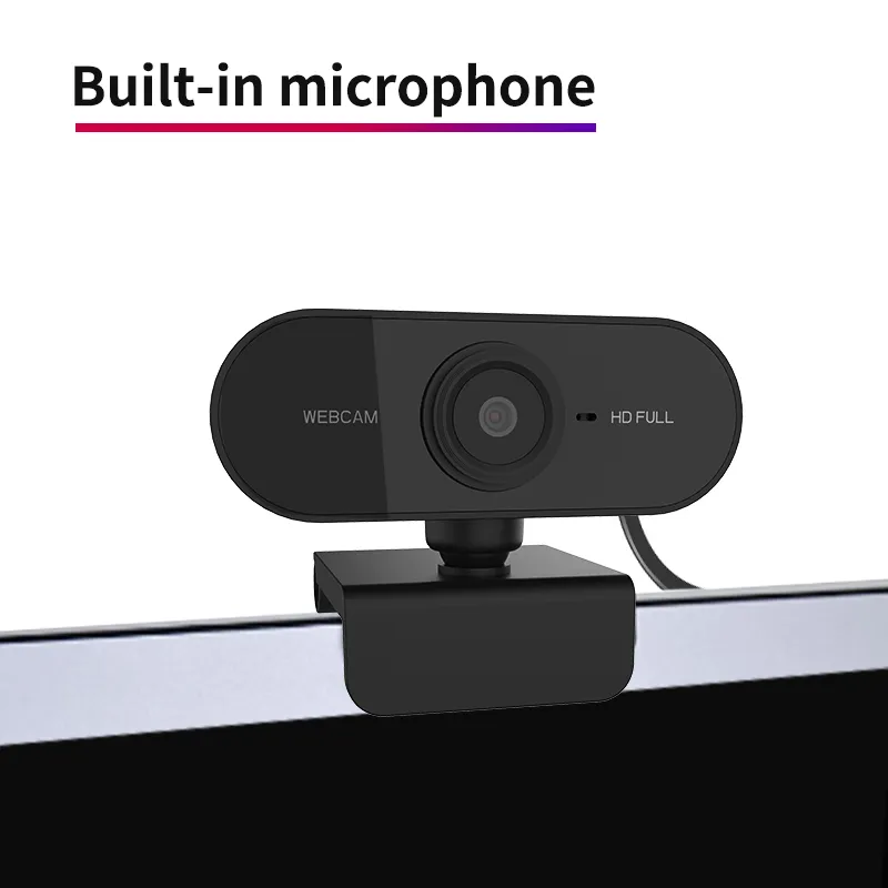 Auto Focus Webcam HD 1080P Computer High-end Video Call Camera Built-in Microphone USB Driver- Plug And Play