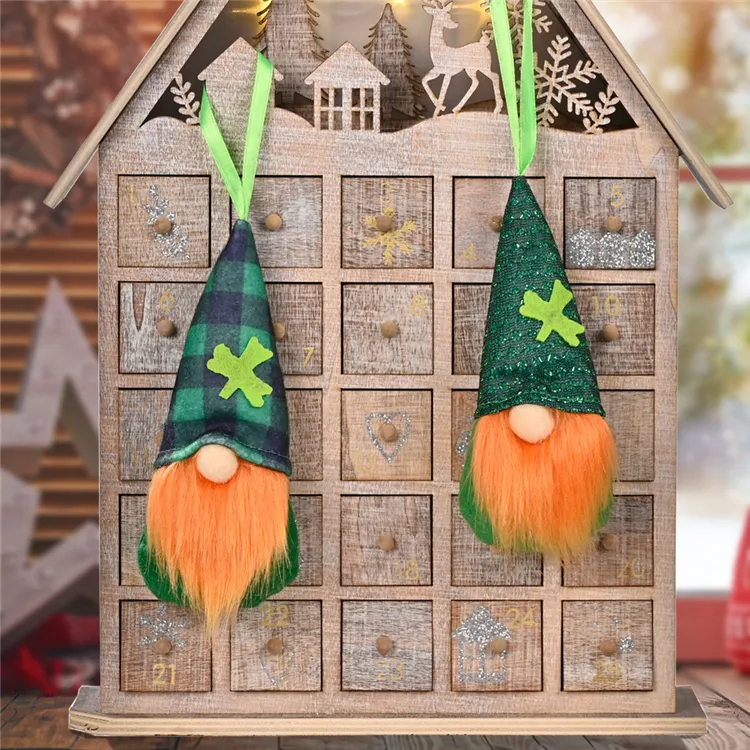 Fournitures de fête, ornements de Gnome suspendus pour la fête de la patrick, tomet de lutin irlandais fait à la main, décorations de trèfle porte-bonheur ZC744