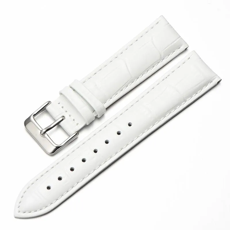Titta på band Watchband för äkta ko läder män kvinnor mode armband rem armband 12mm 14mm 16mm 18mm 19mm 20mm 22mm216y