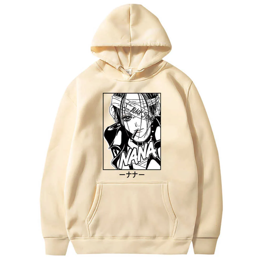 Anime Manga Nana Osaki imprimé sweat à capuche pour homme Streetwear pulls décontractés Harajuku Y0803