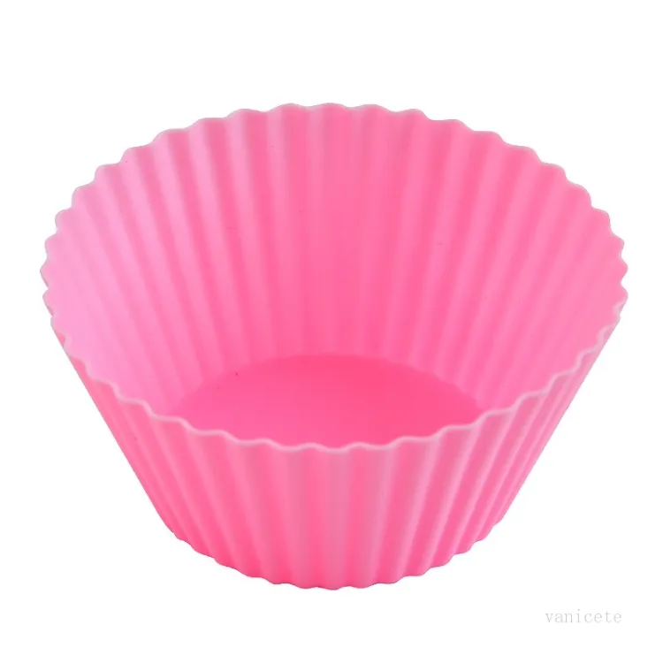 Silicone Gâteau Moule Coupe Ronde Muffin Cupcake Moules De Cuisson Cuisine Cuisson Ustensiles De Cuisson Maker Coloré DIY Gâteau Cuisine Outils T2I52315