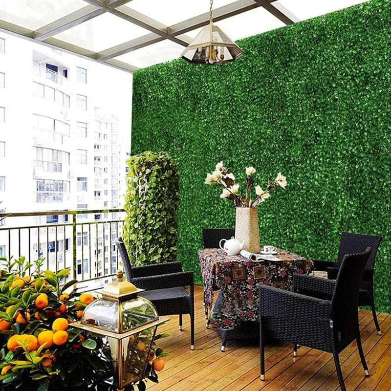 Sztuczne rośliny trawniki na ścianie panele ogrogowe domowe tło tło dekoracje zielone dywan trawiasty impreza dżungli zapasy fałszywe matę dekoracyjne fl229g