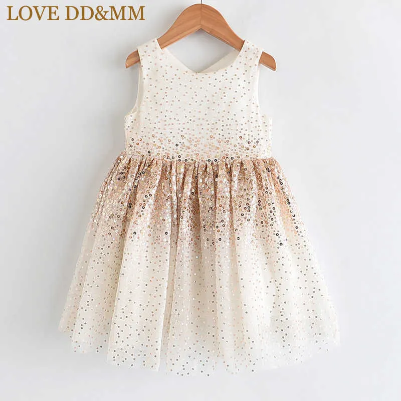 LOVE DDMM Filles Robes Vêtements pour enfants Musique douce Fleur Paillettes Princesse Enfants Robes pour filles Vêtements Costume 210715