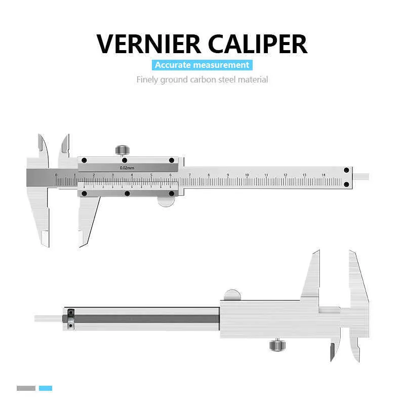 XCAN Calipers Vernier Caliper 0-100mm Precision 0.02mm Stainless Steel Gauge Measuring Instrument Tools 210922