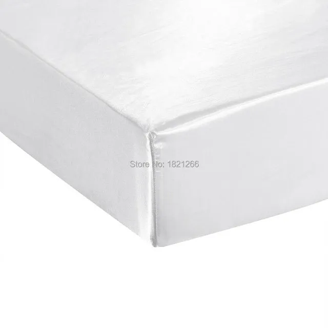 Arkusze zestawy jedwabne satynowe arkusz łóżka super miękki jedwabisty dopasowanie 360 ​​° Mattresję obfitującego okładka głębokiej kieszeni Pełna elastyczna opaska311u