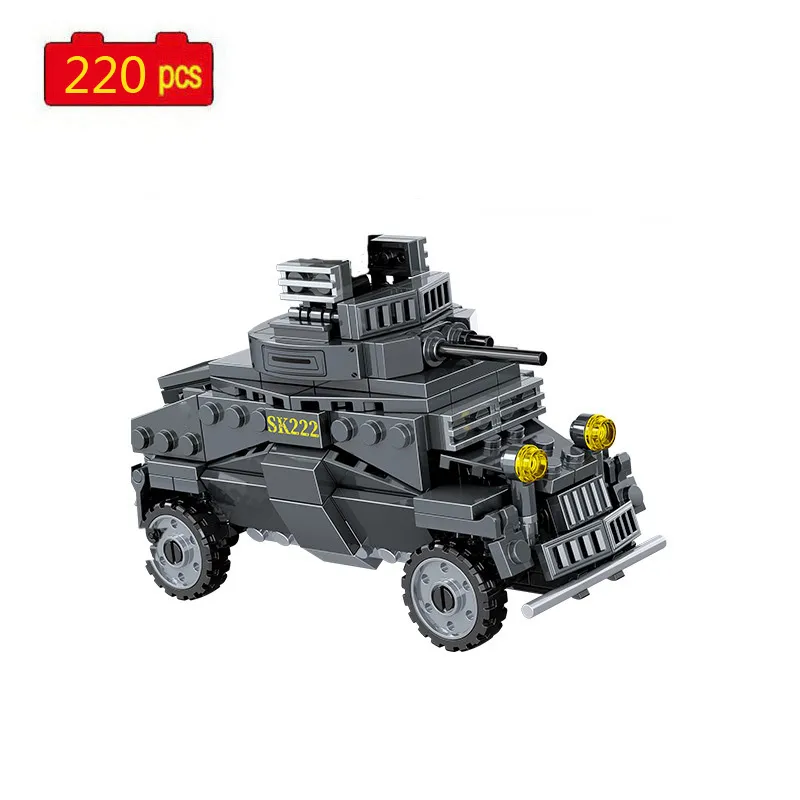 WW2 Askeri Serisi İkinci Dünya Savaşı Ordu Tank Avcısı Asker MOC Modeli oyuncak inşaat blokları Hediyeler X0503