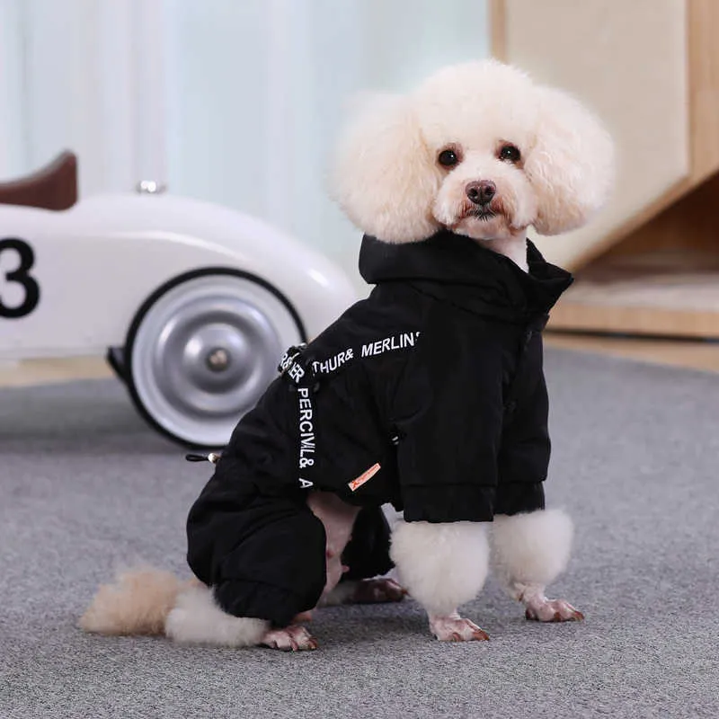HOOPET ropa para perros invierno cálido mascota perro chaqueta abrigo cachorro chihuahua ropa sudaderas con capucha para perros pequeños medianos cachorro traje 211007
