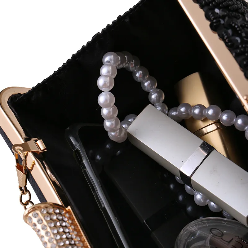 Pochette de soirée argentée pour femmes, sac à main de luxe de styliste avec perles, épaule pour fête de mariage, zd1931