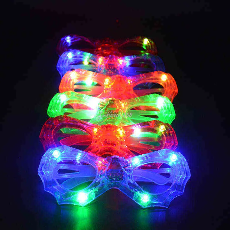 30 sztuk LED Light Glow Party Favor zabawki Zestaw Pakiet Akcesoria Miga Pierścienie Bubble Bransoletki Okulary Dzieci Urodziny Prezent Bar Navidad 211216