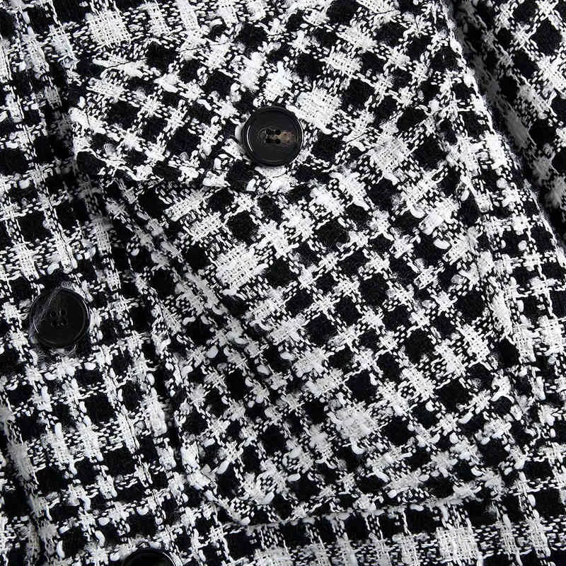 Kvinnor Höst Plaid Loose Shirts Jackor Coats Långärmad Ficka Singel Breasted Kvinna Casual Jacka Ytterkläder Plus Storlek 210513