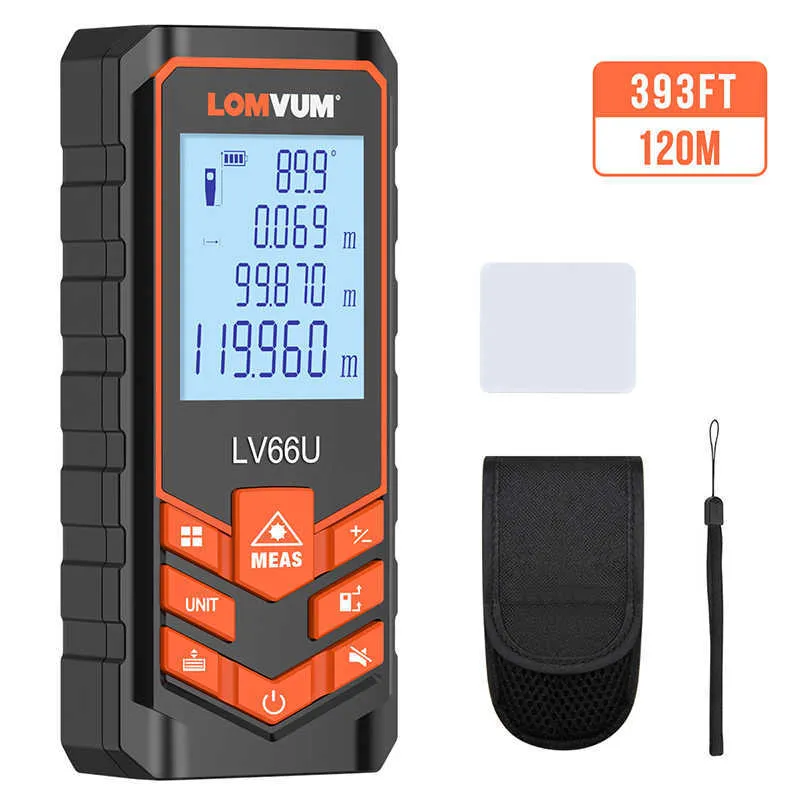 LOMVUM Laser Range Finder LV66U Misuratore di distanza di livello automatico Analisi elettronica Strumento di misura Telemetro 40m 80m 100m120m 210719