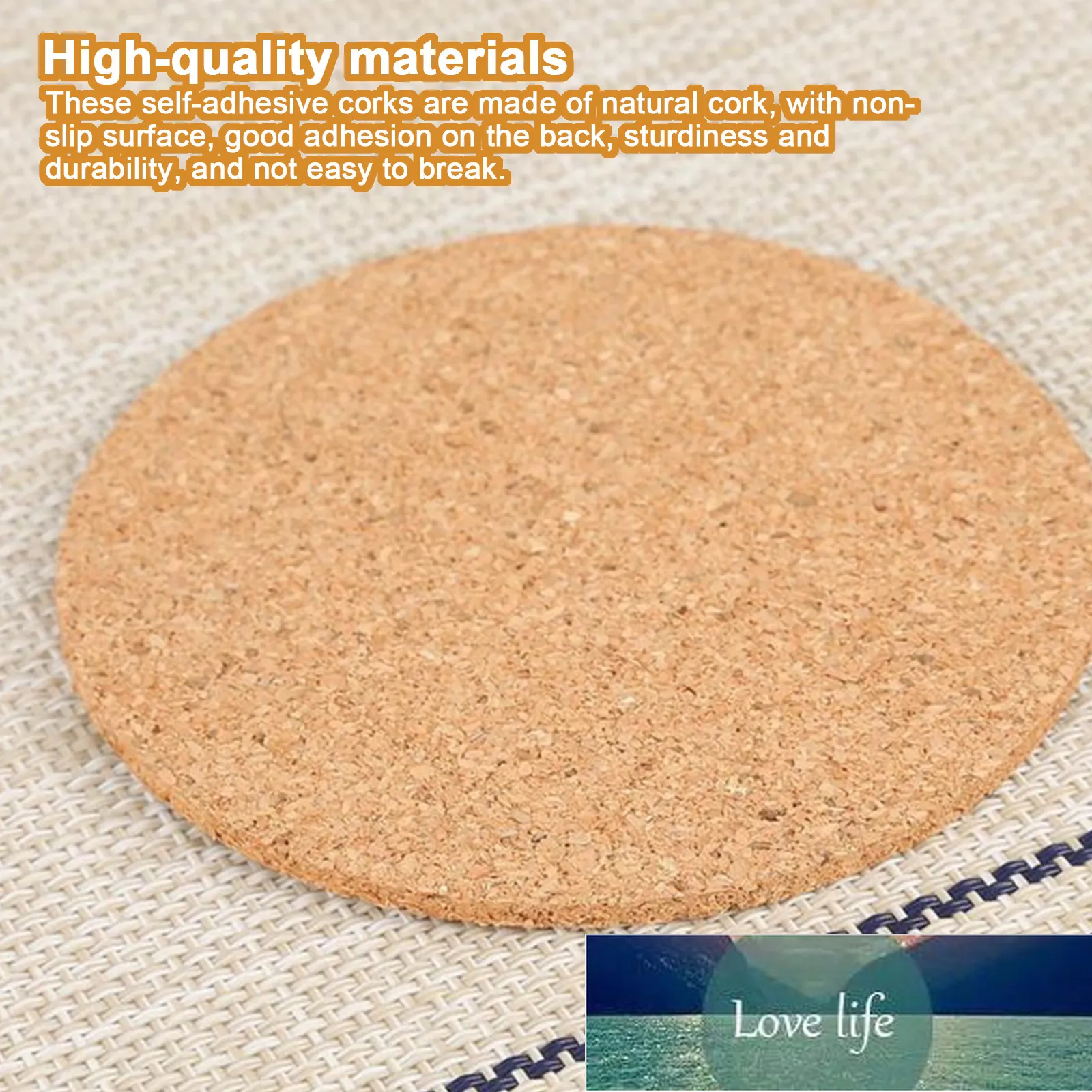 50st Self Sticker Cork Coasters Cork Mats Backing Sheets For Diy Desktop Decoration Kitchen Table Pad2660759